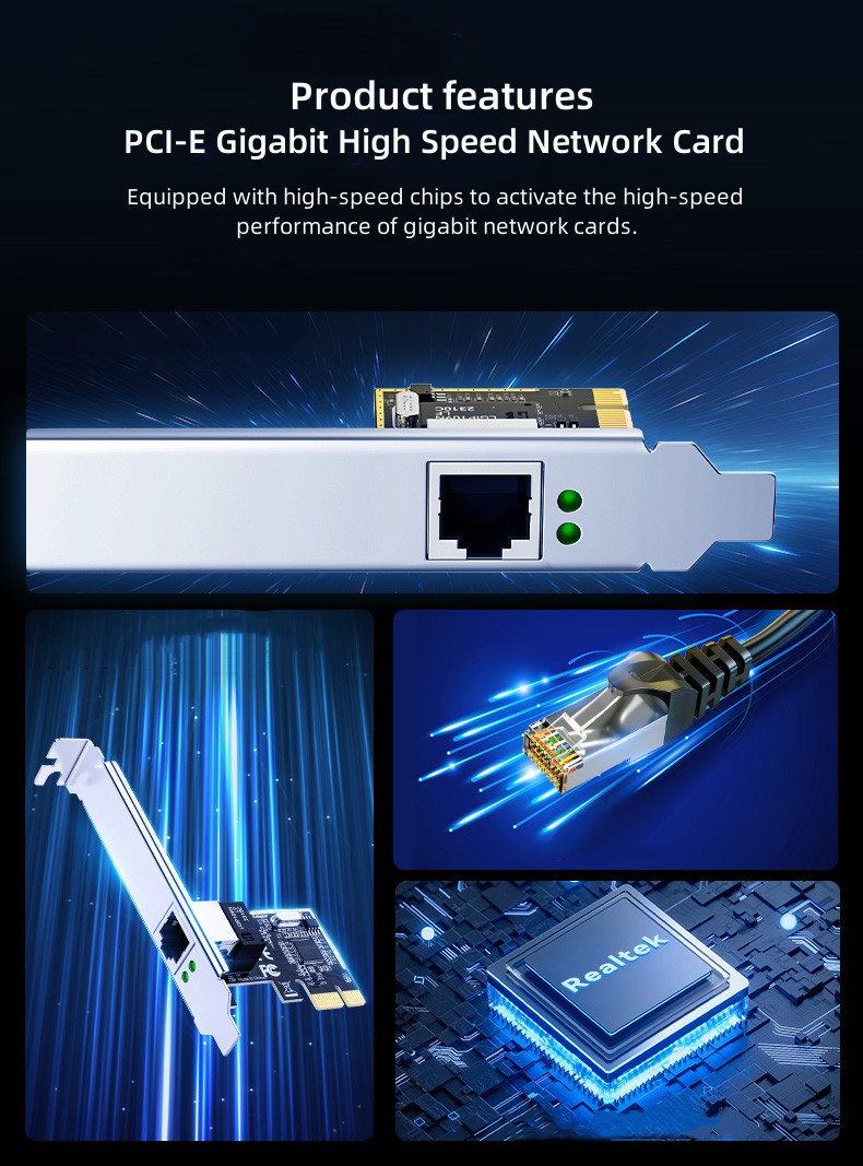 PCI-E to RJ45 Gigabit Ethernet Card