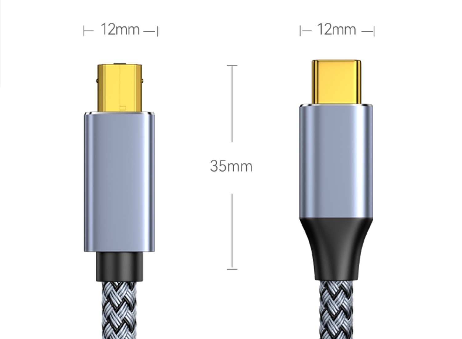 Type-C Male to Printer Data Cable