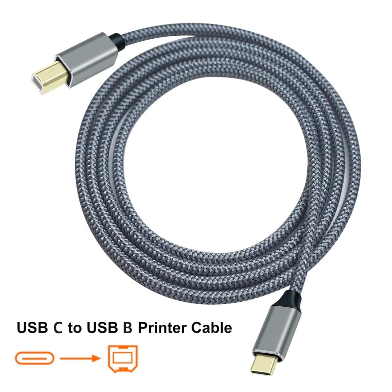 USB C to USB B Printer Cable