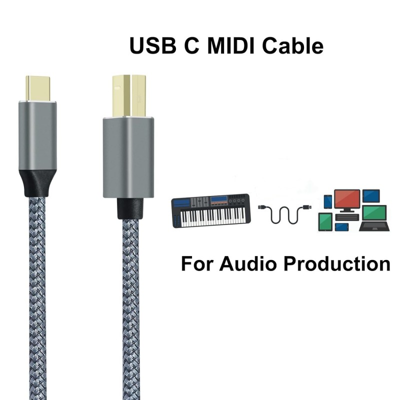 USB C to USB B Printer Cable