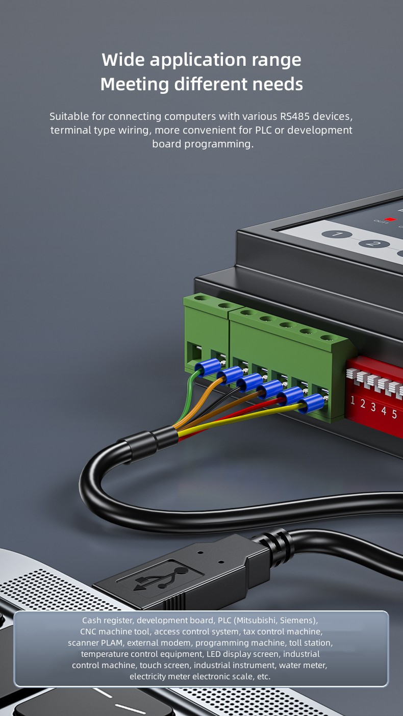 USB to RS485 Serial 6P Terminal Cable