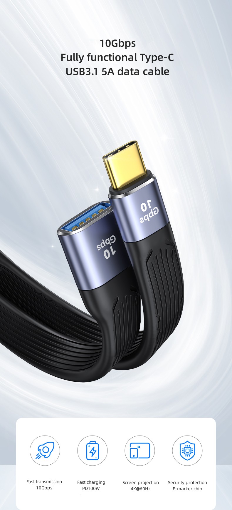 USB3.1 Multifunctional Data Cable