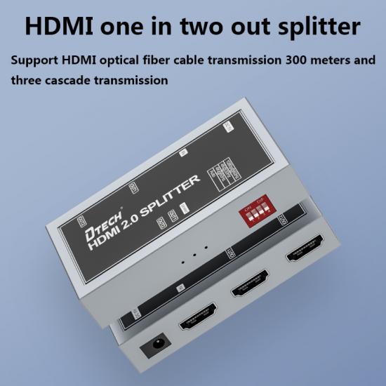 DTECH two-way transmission splitter 1 in 2 out and 2 in 1 out HD 4k@