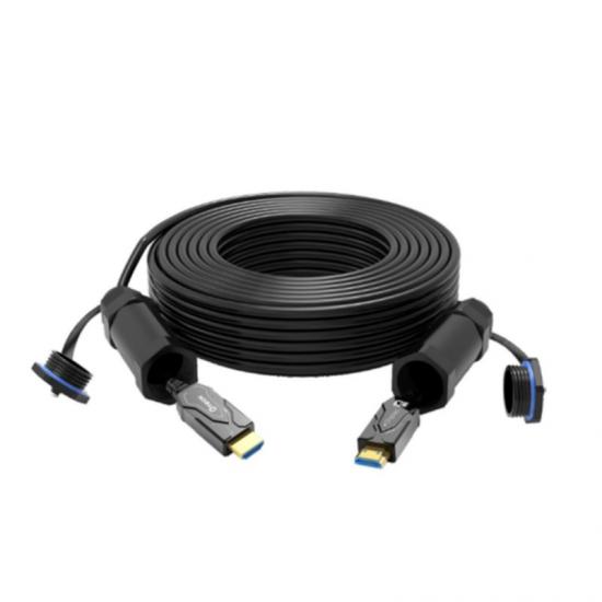 4K HDMI Fiber Optic Armored Cable Black